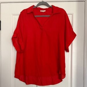 Eesome Vibrant Red Women's Blouse